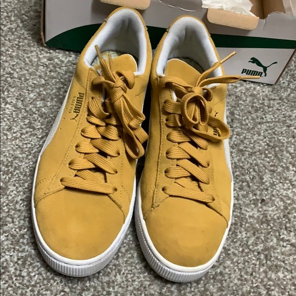 puma suede classic mustard
